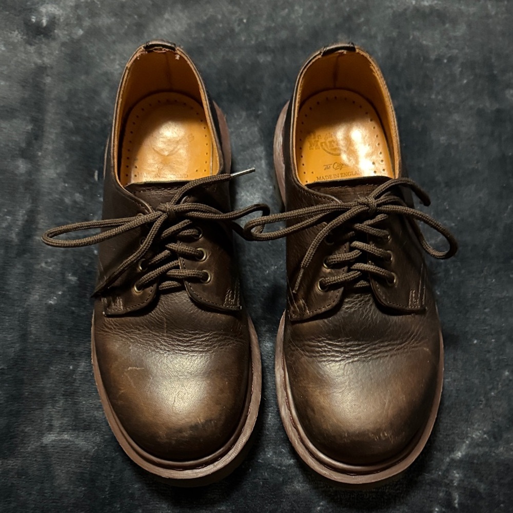 Vintage Dr. Martens Dark Brown Leather Oxfords